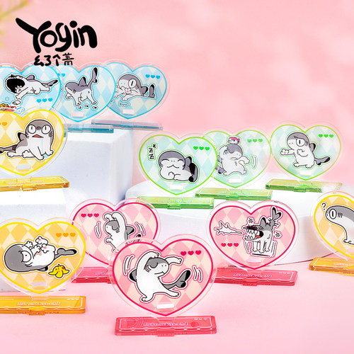 鲨猫立牌盲盒亚克力桌面装饰