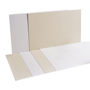 庆学堂加厚宣纸国画卡纸长方形镜片纸毛笔书法专用纸镜面纸空白软卡画画装裱扇面纸全白全麻手工生宣纸作品纸