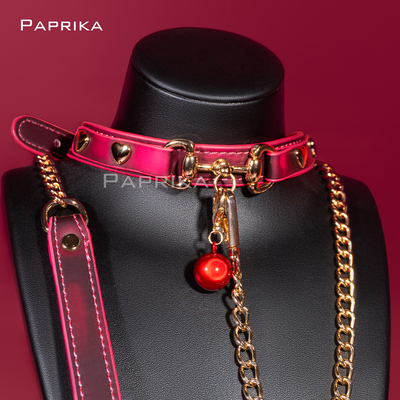 PAPRIKA爱心温感变色项圈choker骨头脖圈锁骨链颈环定制刻字