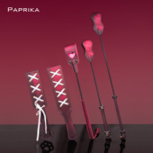 PAPRIKA温感变色爱心马鞭长鞭皮拍镂空套装 情侣礼盒装