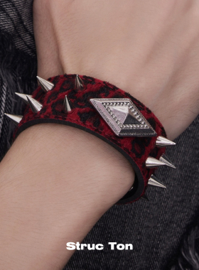 StrucTon纯银铆钉朋克风手环