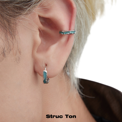 Sturcton薄荷绿设计感轻奢耳环