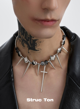 StrucTony2k十字架小众朋克项链