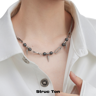 Structon刺牙拼接设计感项链