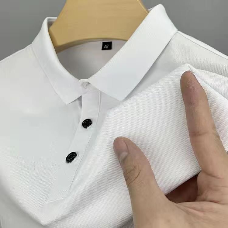 THE SHOPPING MALL CLOSED DOWN AND CLEARED THE LEAK THE COUNTER WITHDREW THE TAIL ORDER THE BIG BRAND FOREIGN TRADE DISCOUNT THE MENS ICE SILK SHORT-SLEEVED POLO SHIRT