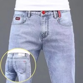 高端浅色牛仔裤 春秋百搭长裤 男潮牌青年修身 韩版 子 弹力小脚裤 夏季