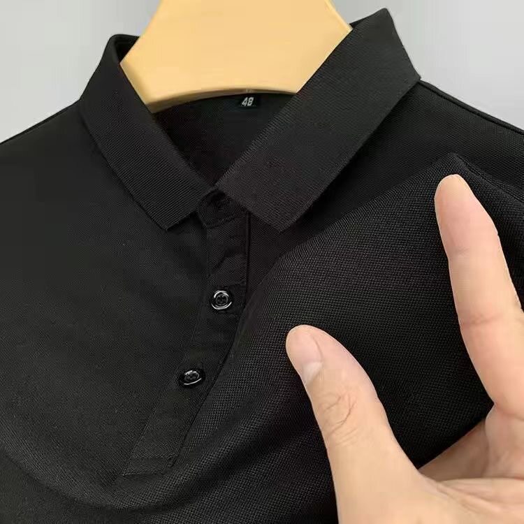 THE SHOPPING MALL CLOSED DOWN AND CLEARED THE LEAK THE COUNTER WITHDREW THE TAIL ORDER THE BIG BRAND FOREIGN TRADE DISCOUNT THE MENS ICE SILK SHORT-SLEEVED POLO SHIRT