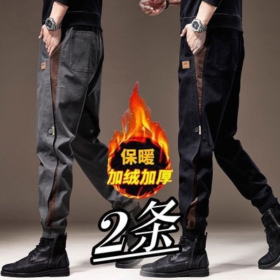 潮牌长裤工装耐磨加绒休闲