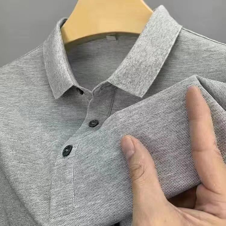 THE SHOPPING MALL CLOSED DOWN AND CLEARED THE LEAK THE COUNTER WITHDREW THE TAIL ORDER THE BIG BRAND FOREIGN TRADE DISCOUNT THE MENS ICE SILK SHORT-SLEEVED POLO SHIRT