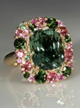 Luxury Escape Forest Princess Square Elegant Ring Secret