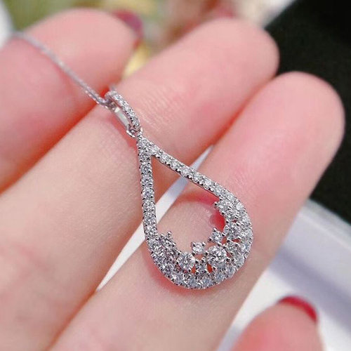 Ol Wedding Bride Jewelry Light Luxury Hollow Pear-shaped