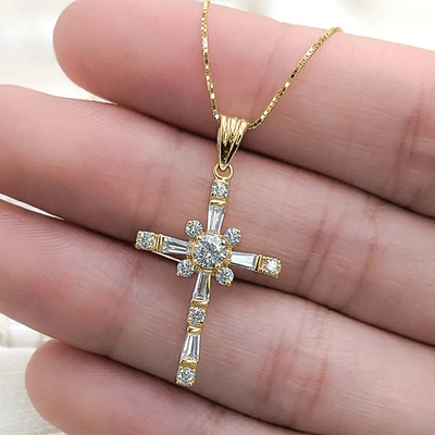 Geometric Design Sense Necklace Goddess French Pendant