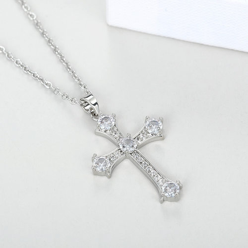 Ins Retro Punk Style Necklace Cross Personality Men And
