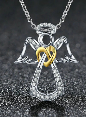 Korean Style Versatile Angel Necklace Love Angel Wings