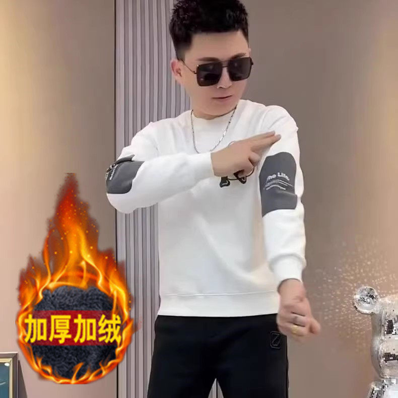 潮牌卫衣男士秋冬时尚流行圆领长袖腰果花上衣男休闲男装痞帅外套,男装,卫衣,淘宝优惠券,粉丝福利购,淘宝优惠卷