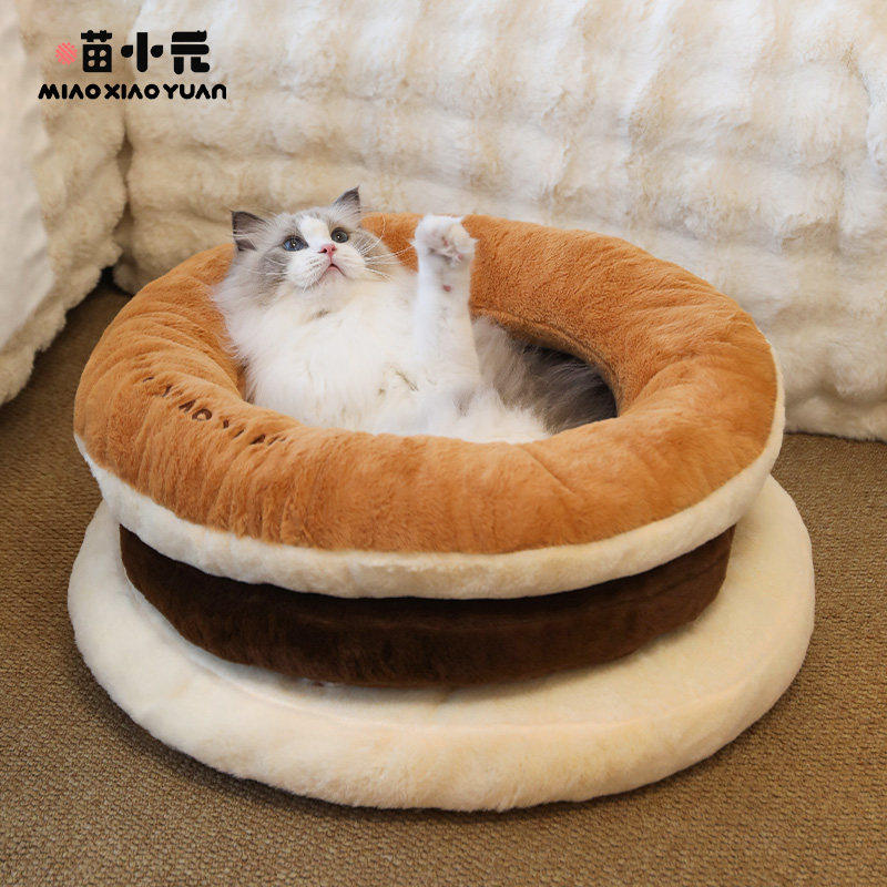 喵小元铜锣烧猫窝冬季保暖三层式