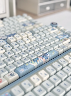 MDA高度史迪仔玉桂狗可爱主题95键PBT热升华键帽Hi75 Hi8