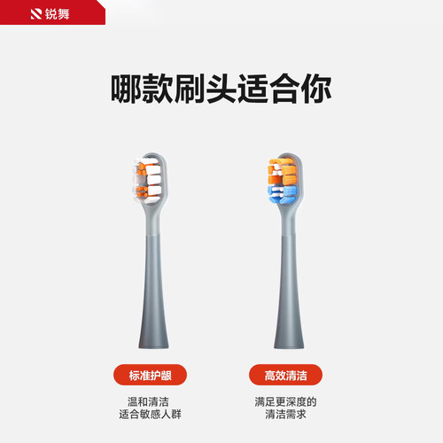 【锐舞电动牙刷】软毛标准牙刷头