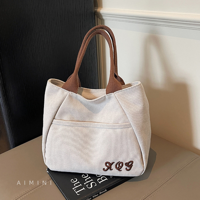 帆布包女出门小拎包通勤托特包