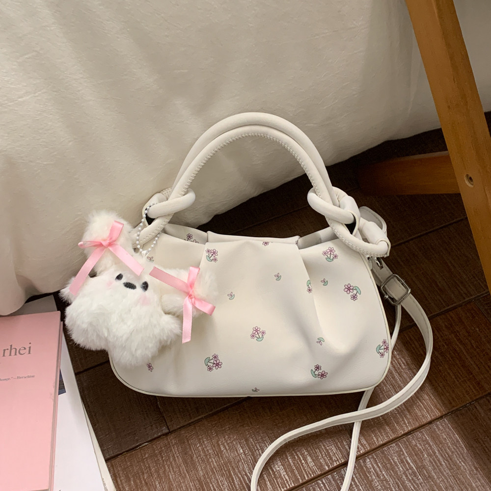 韩系碎花手提包女小拎包2026春季新款时尚百搭日常甜美风斜挎小包