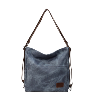 牛仔托特包女高级感一包三用2025新款简约百搭通勤单肩双肩斜挎包