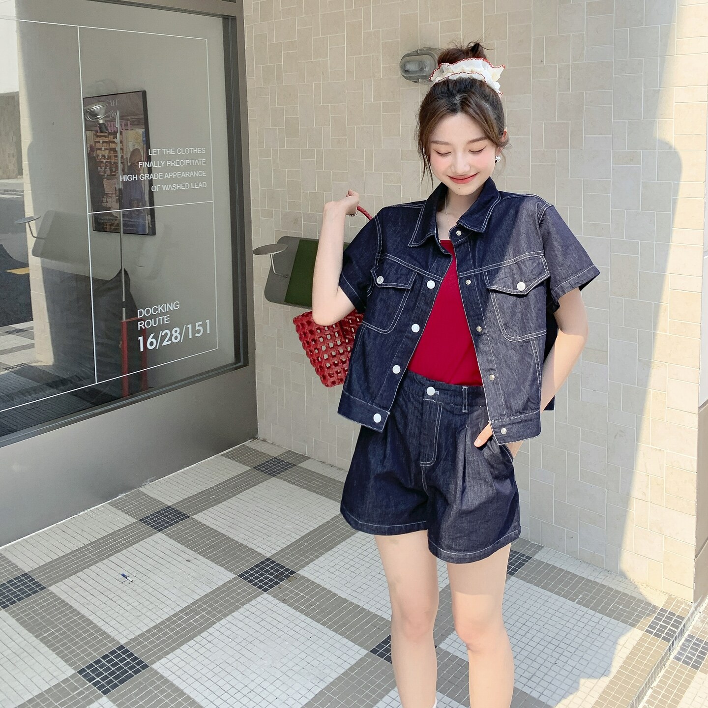 夏装新款夏装牛仔三件套RF2C036-T398-P155-K228,女装套装/套裙,2C036
