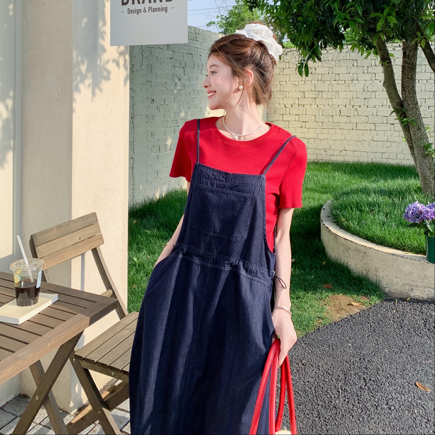 夏装新款TT红T+背带裙套装二件套RF2C036-T397-P135-K198,女装套装/套裙,2C036