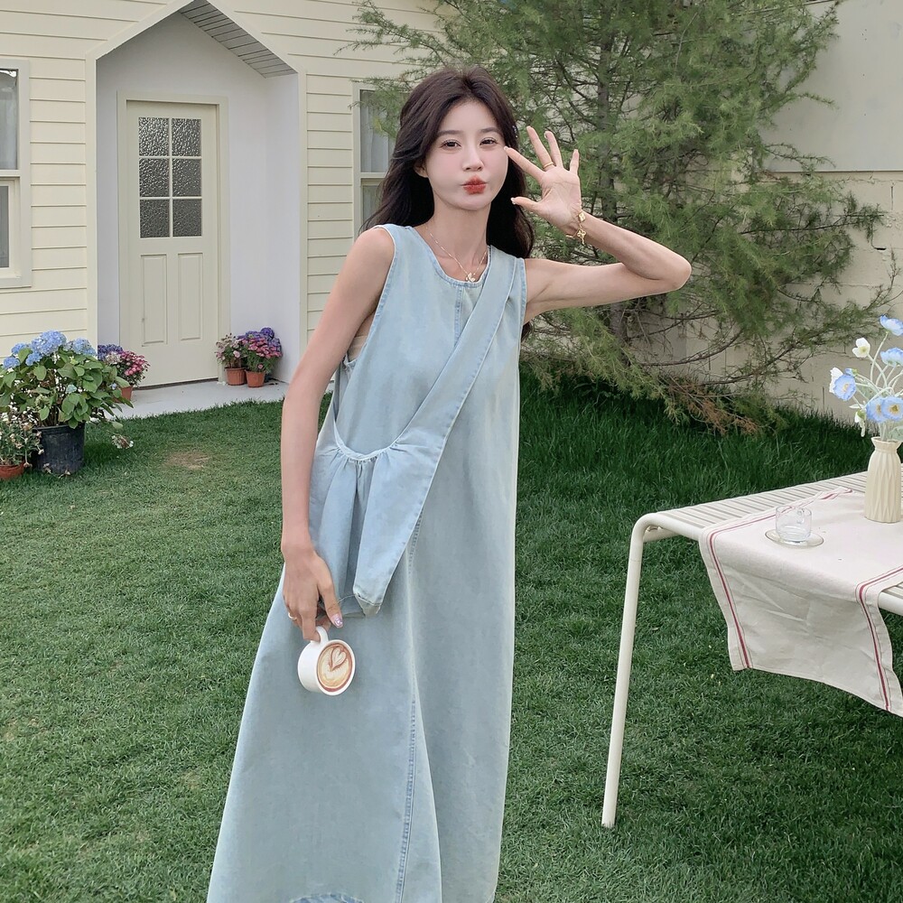 可可牛仔连衣裙（送包包）RF2C036-L396-P150-K228,女装连衣裙,2C036
