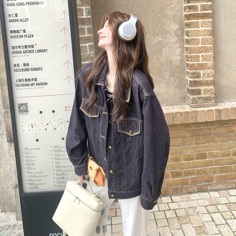 新款可可秋装刺绣牛仔衣RF2C036-W533-P155-K228,女装短外套,2C036