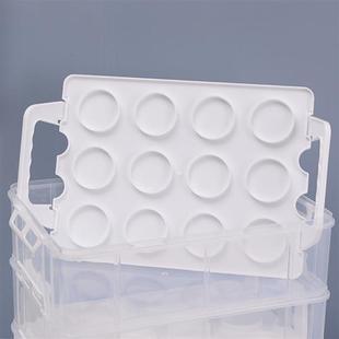 盒子 纸杯蛋糕打包盒重复使用杯子甜品台塑料收纳盒箱手提运输包装