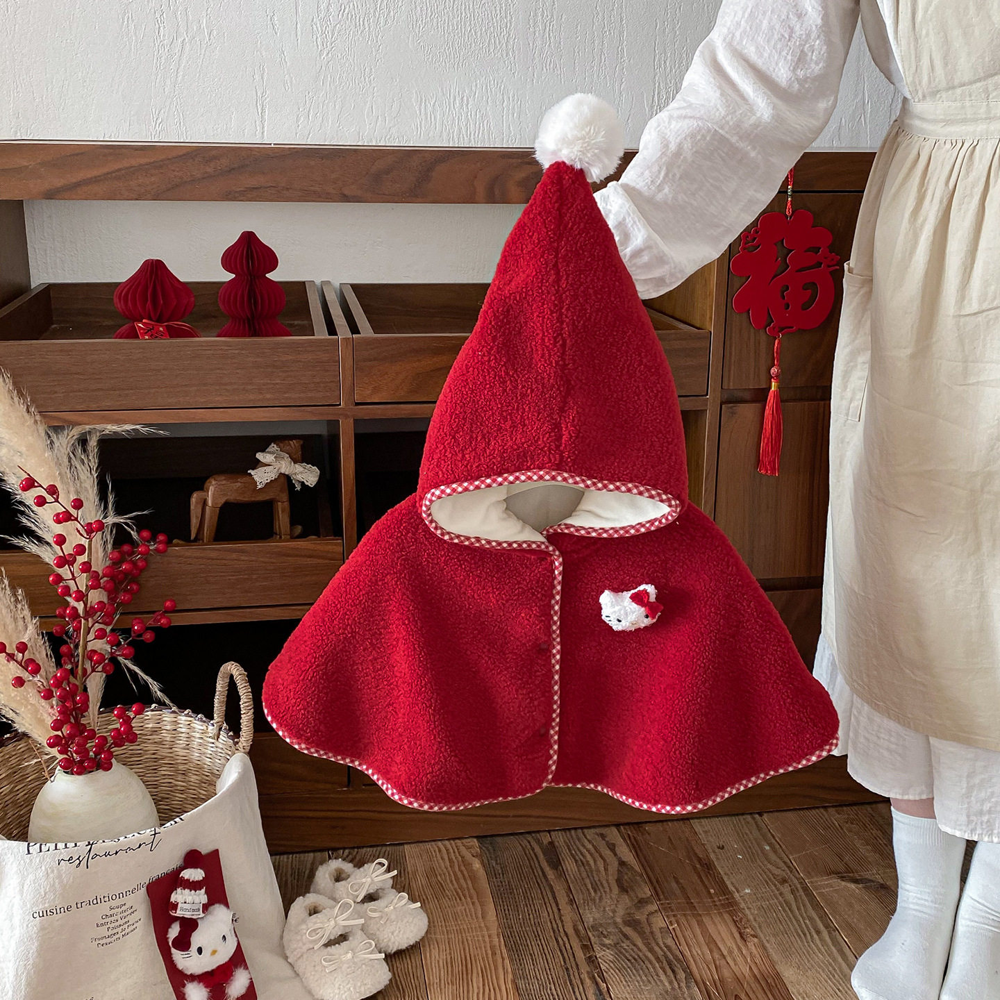 冬季新款婴幼儿加绒加厚毛毛斗篷女宝宝洋气百搭保暖连帽开衫,童装/婴儿装/亲子装,披风/斗篷,淘宝优惠券,粉丝福利购,淘宝优惠卷