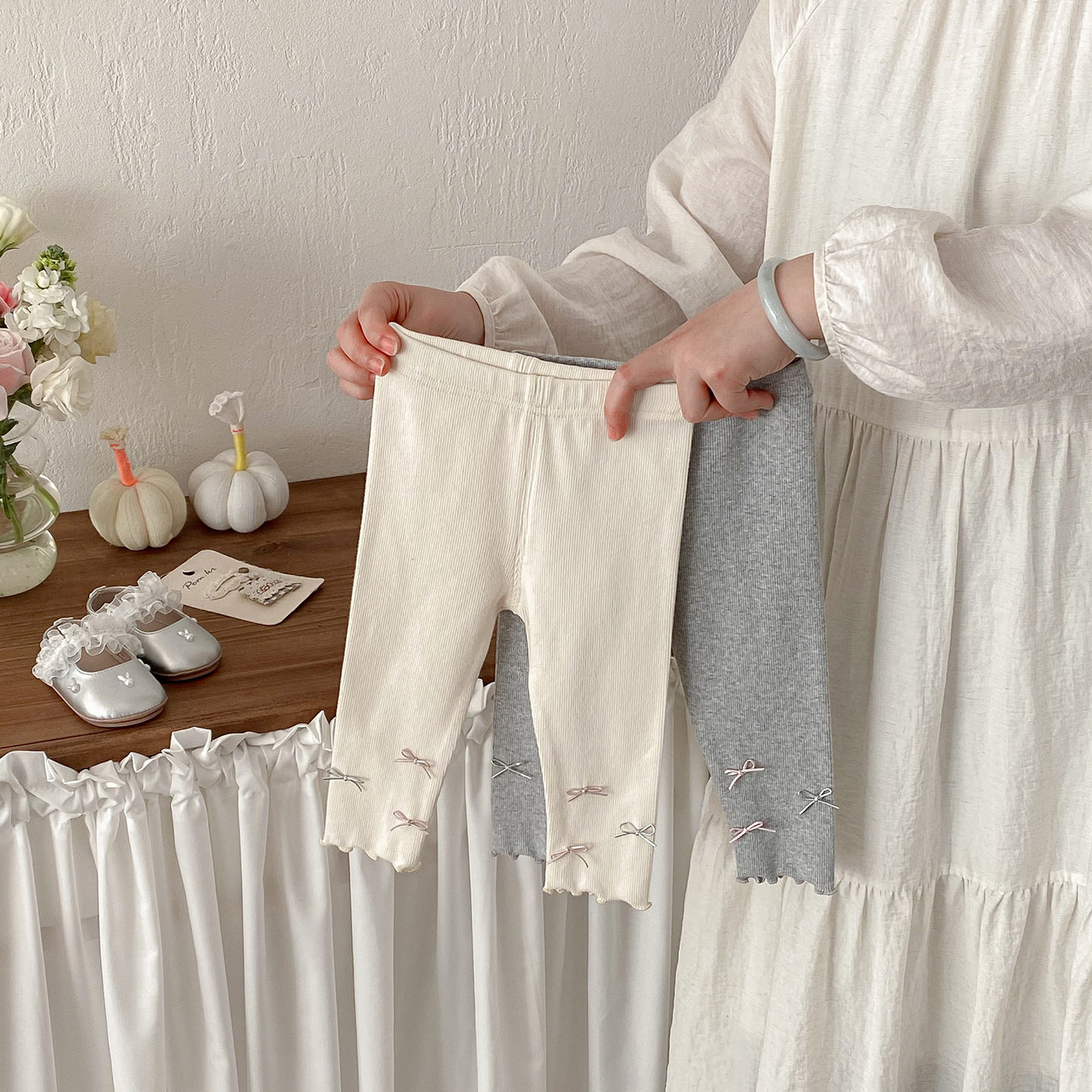 春季新款婴幼儿裤脚立体结打底裤女宝宝洋气百搭可爱裤子,童装/婴儿装/亲子装,裤子,淘宝优惠券,粉丝福利购,淘宝优惠卷