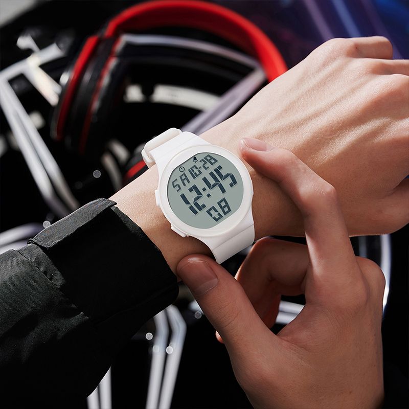 青少年电子手表ins新款简约时尚多功能男女学生运动高颜值潮流表