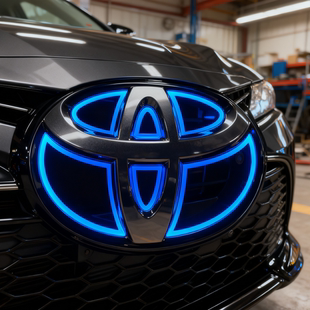 丰田发光车标LED车标灯日行灯适用锐志凯美瑞威驰白色发亮
