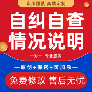 企业安全质量问题自纠自查税务问题情况说明材料公司整改报告代写