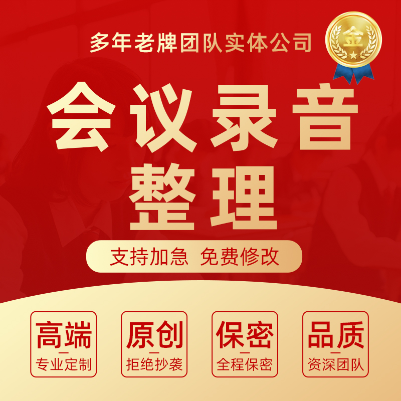 代写会议纪要录音整理音频视频材料讲话稿访谈记录内容文字梳理