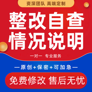 企业整改报告代写改善计划措施问题分析方案安全生产情况说明书函