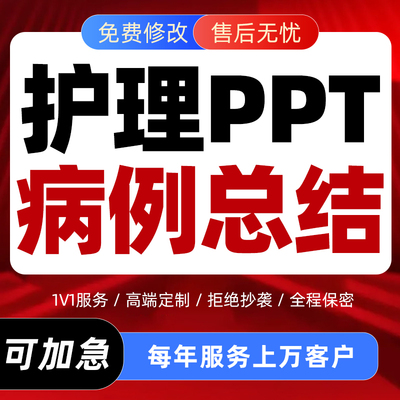 护理查房个案PPT代做PDCA/QCC