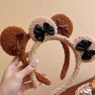 耳朵洗脸发箍女可爱结网红发卡敷面膜专用防滑头箍毛绒绒