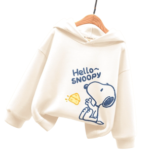 史努比男童卫衣春秋薄款连帽上衣男孩酷帅春装衣服不加绒中大童装