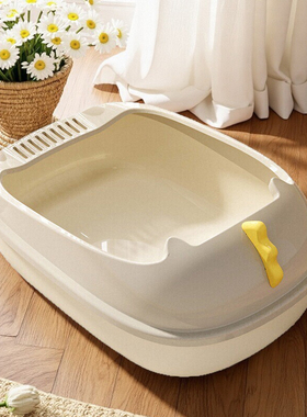 貓砂盆防外濺半封闭式猫廁所寵物用品litter box