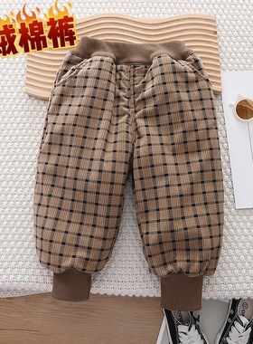 包邮Yikids儿童冬天裤子保暖外穿加绒长裤男童宝宝冬款加厚长裤