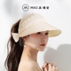 MAO品帽堂 2025年新款 桑蚕丝空顶帽女轻薄透气遮阳帽可折叠马尾帽