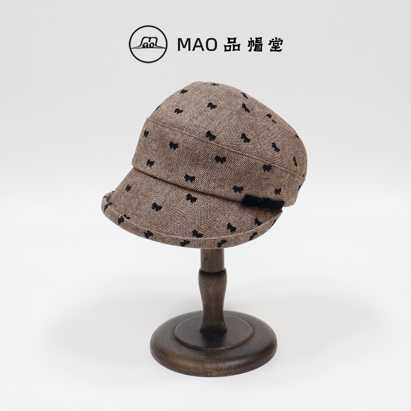 蝴蝶结卷边渔夫帽女春夏新款