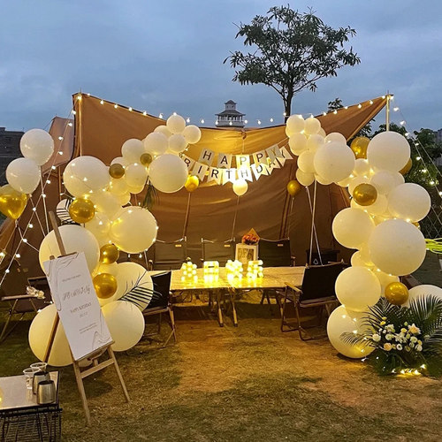 户外露营生日派对装饰气球链野餐