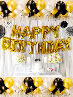 生日快乐字母气球happybirthday英文卡通装饰场景布置儿童环保品