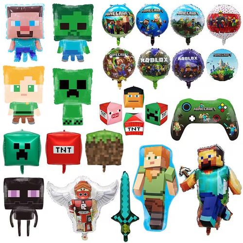 我的世界MC主题生日玩具气球布置