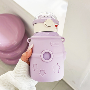 小茶日记抱抱星球新款大容量保温杯女士高颜值便携式不锈钢水杯xx