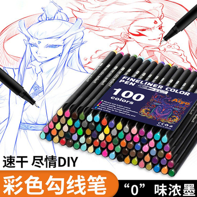 水彩勾线笔0.4mm笔幅描边