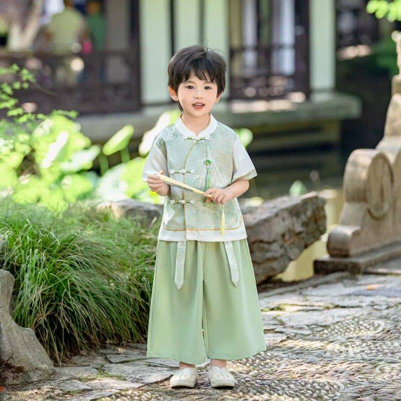 男童汉服套装夏季薄款国风新中式儿童帅气端午节日常可穿古风唐装